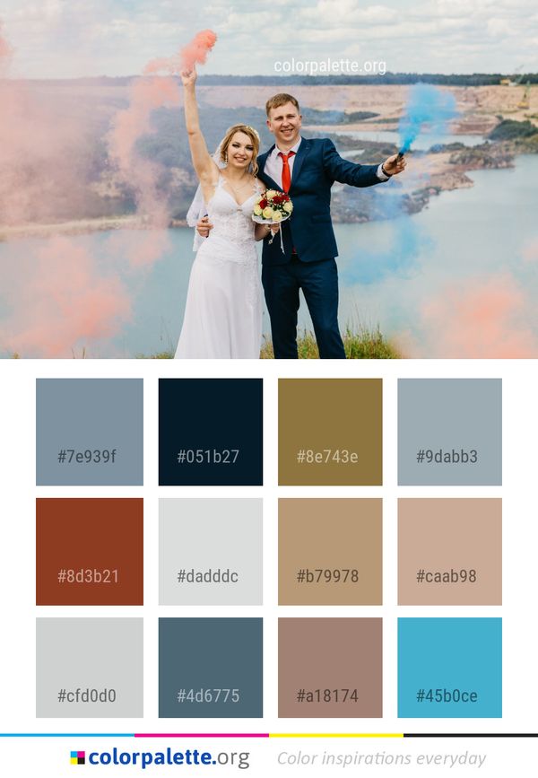 Photograph Bride Wedding Color Palette