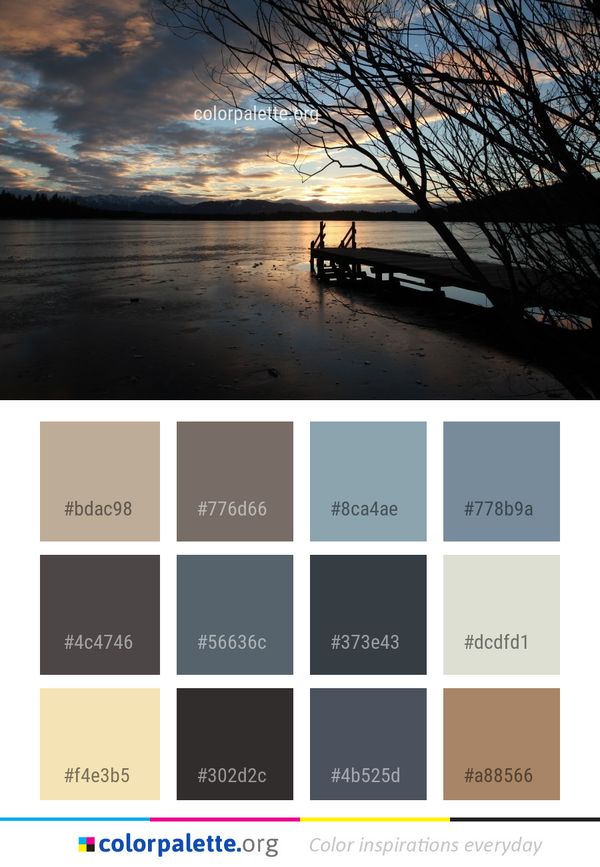 Water Sky Reflection Color Palette