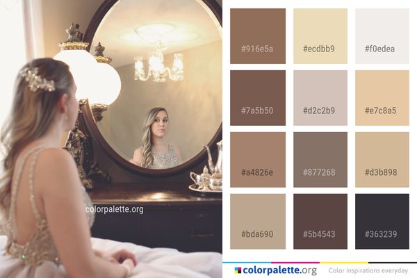 Bride Hair Accessory Fashion Color Palette
