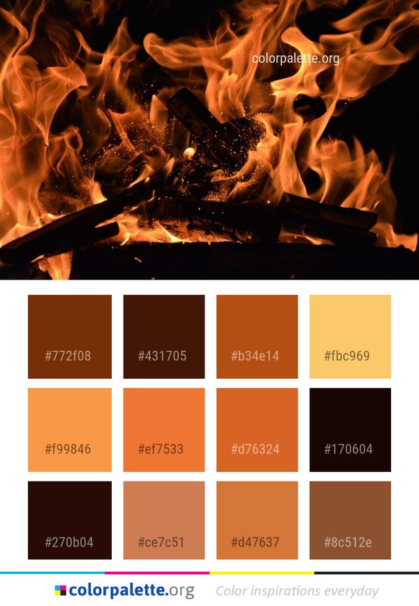 Flame Fire Heat Color Palette
