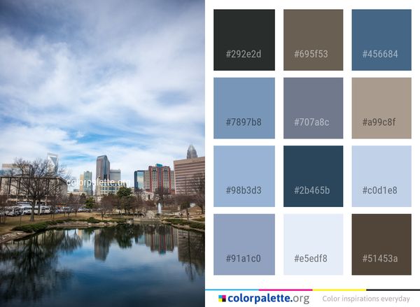 Reflection Sky Water Color Palette