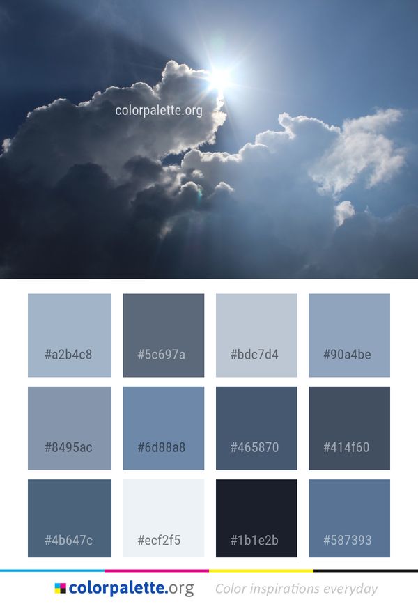 Sky Cloud Daytime Color Palette
