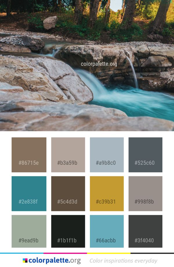 Water Nature Waterfall Color Palette