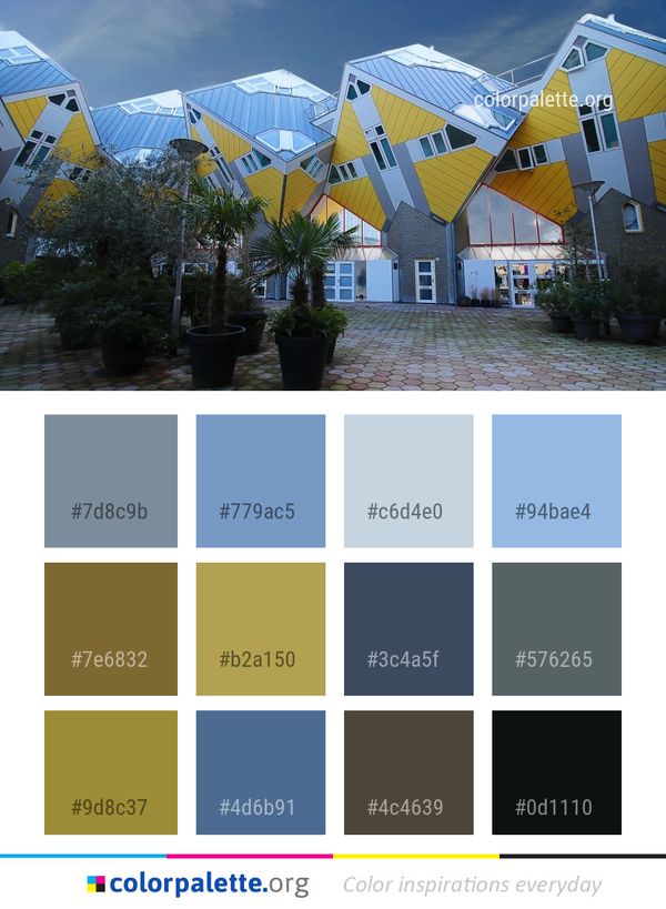 Yellow Architecture Residential Area Color Palette