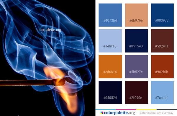 Blue Smoke Electric Color Palette