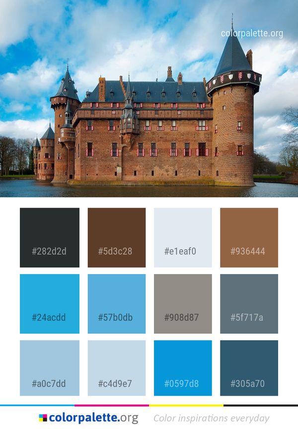 Ch??teau Water Castle Waterway Color Palette