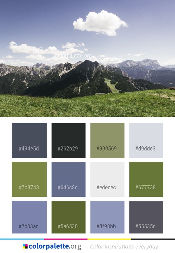 Mountainous Landforms Sky Mountain Color Palette
