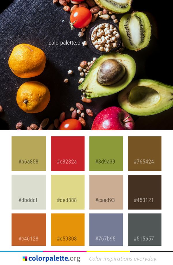 Natural Foods Fruit Food Color Palette