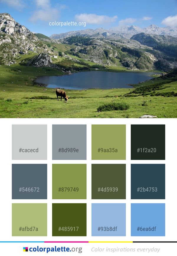 Nature Mountainous Landforms Highland Color Palette
