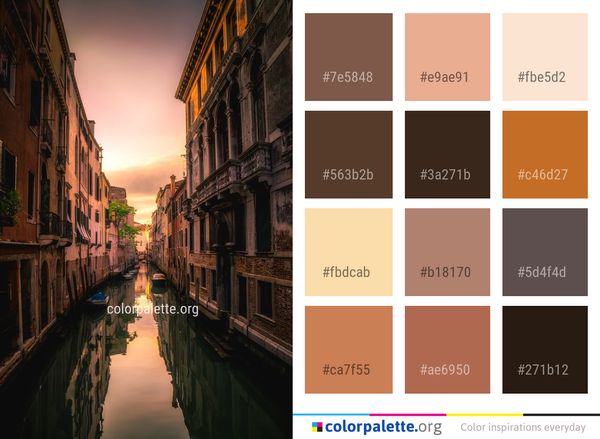 Reflection Waterway Canal Color Palette