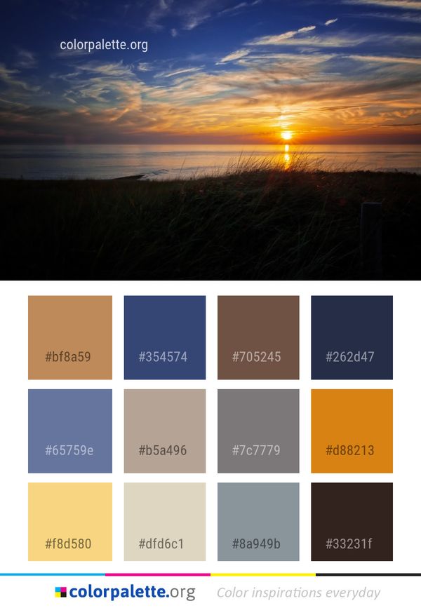 Sky Horizon Sunset Color Palette