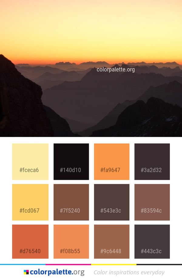 Sky Mountainous Landforms Mountain Range Color Palette