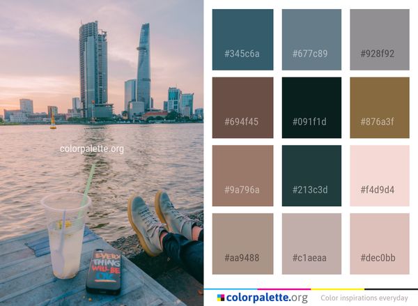 Water Sky City Color Palette