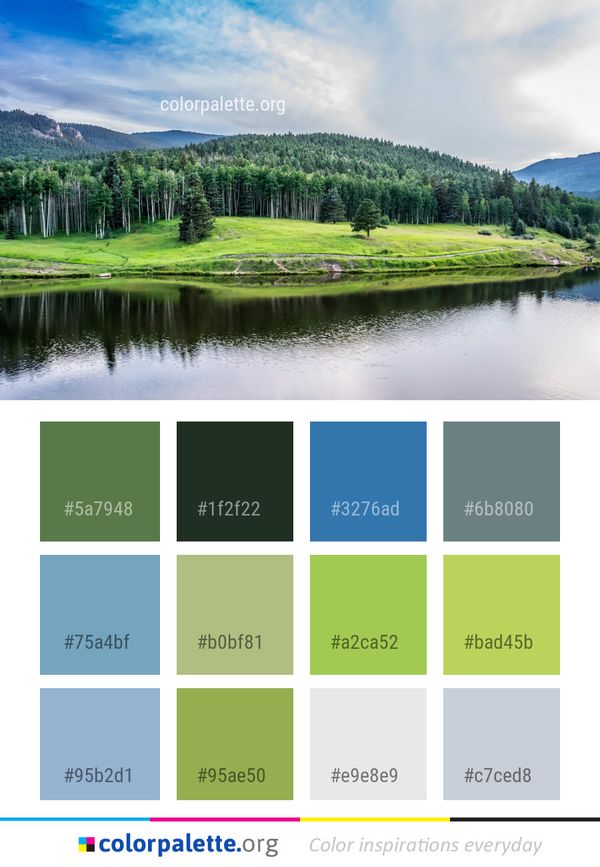 Reflection Nature Wilderness Color Palette