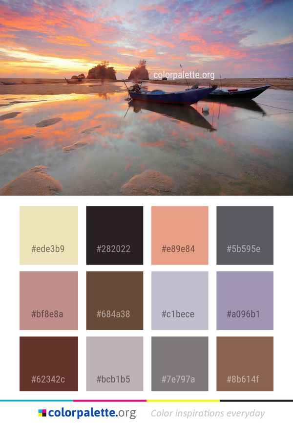 Reflection Sky Water Color Palette