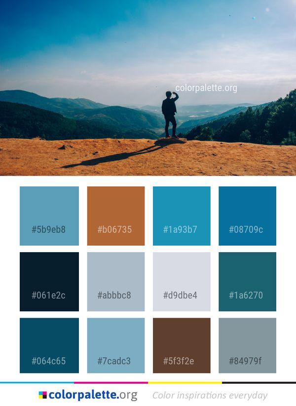 Sky Mountainous Landforms Nature Color Palette