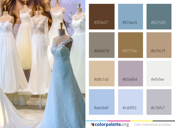 Gown Wedding Dress Color Palette