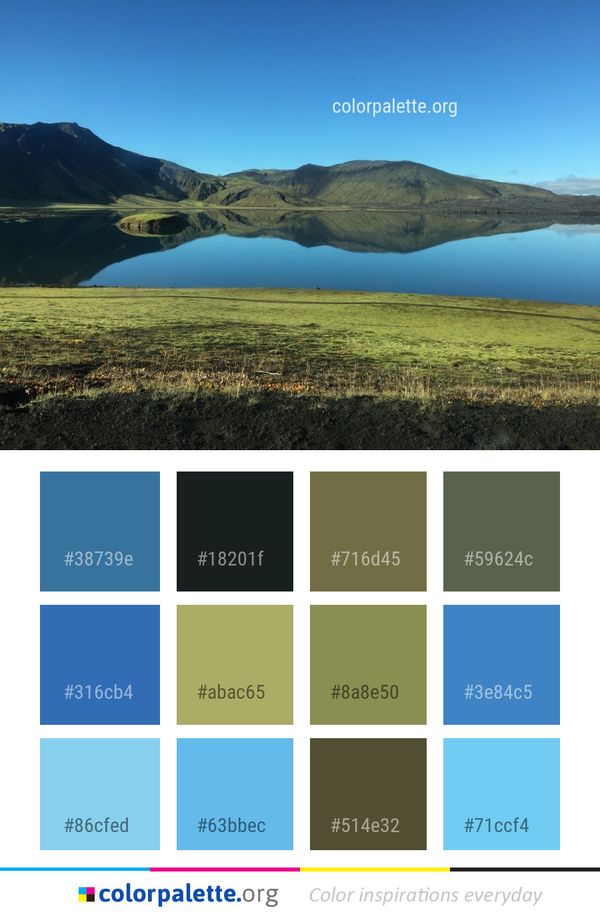 Highland Grassland Tarn Color Palette