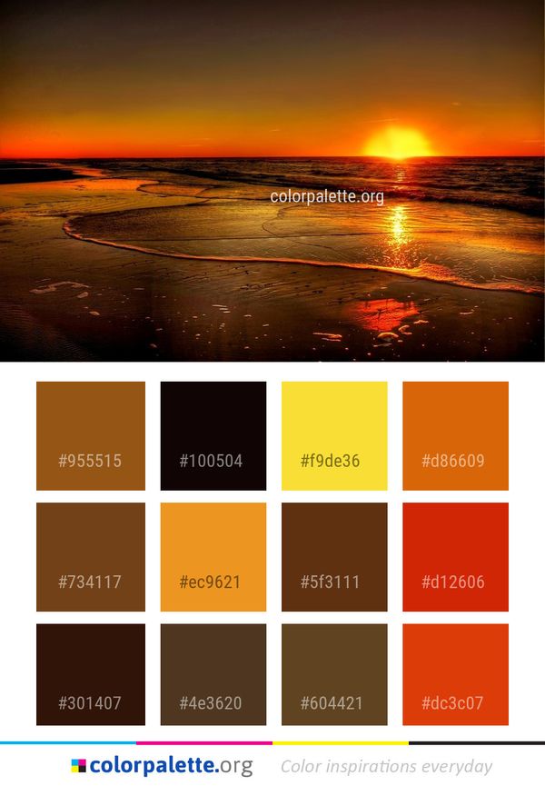 Horizon Sunset Sun Color Palette