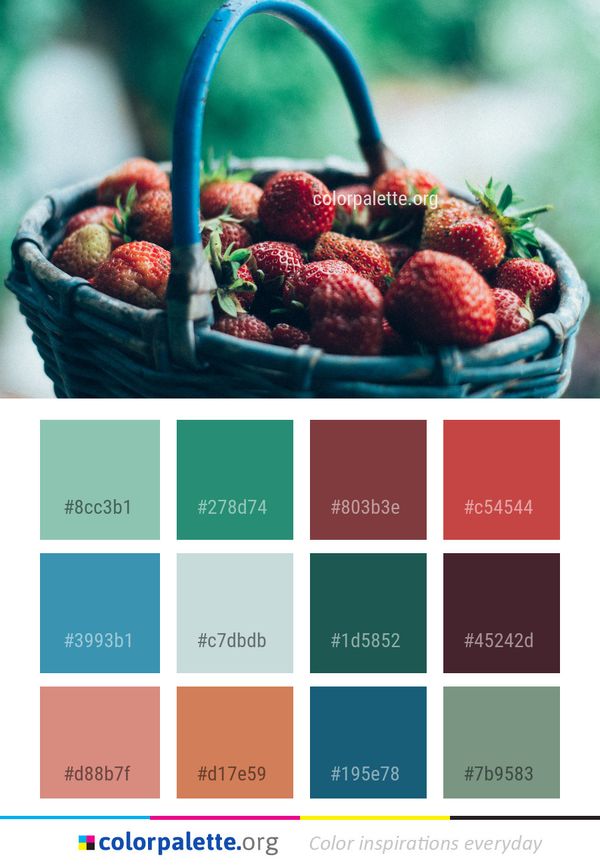 Natural Foods Strawberry Strawberries Color Palette