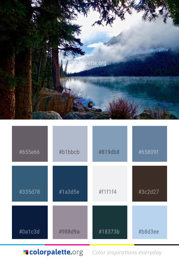 Nature Reflection Water Color Palette
