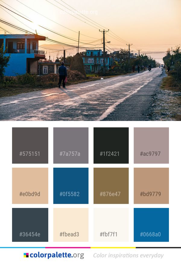 Sky Road Town Color Palette