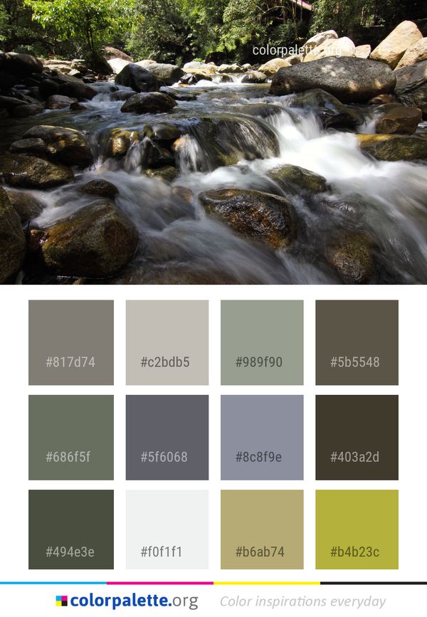 Water Stream Nature Color Palette