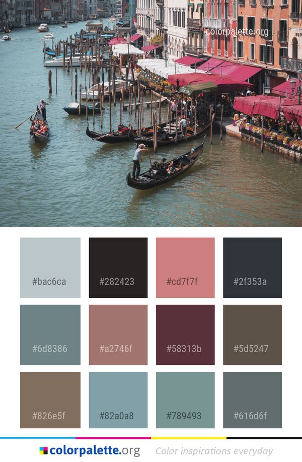 Waterway Water Transportation Gondola Color Palette