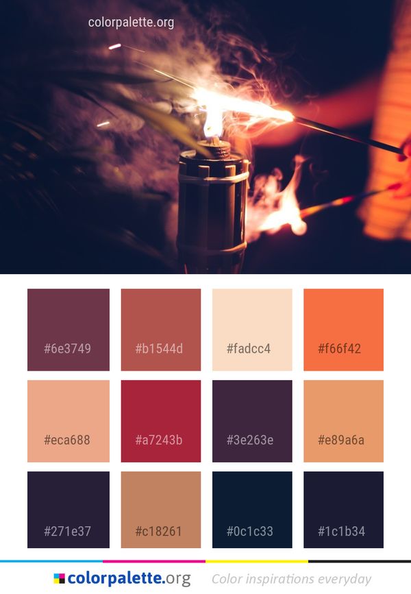 Heat Flame Light Color Palette