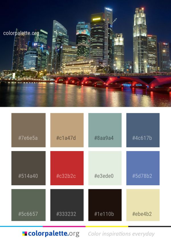 Metropolitan Area Cityscape City Color Palette