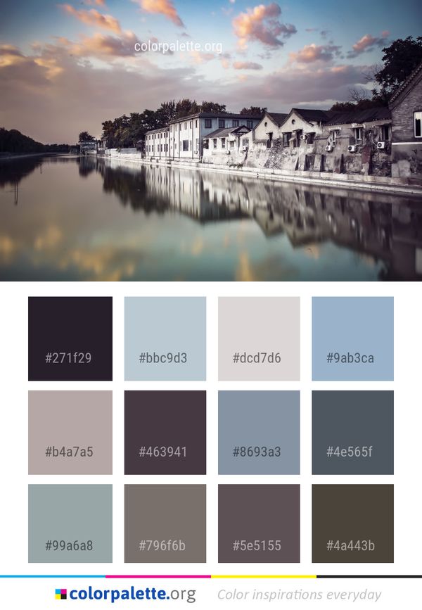 Reflection Sky Waterway Color Palette