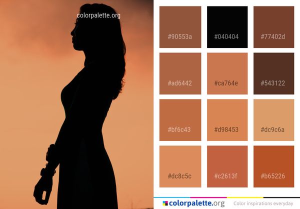 Silhouette Sky Girl Color Palette