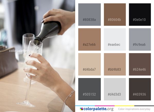 Stemware Wine Glass Drink Color Palette