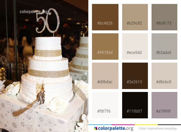 Wedding Cake Sugar Ceremony Supply Color Palette