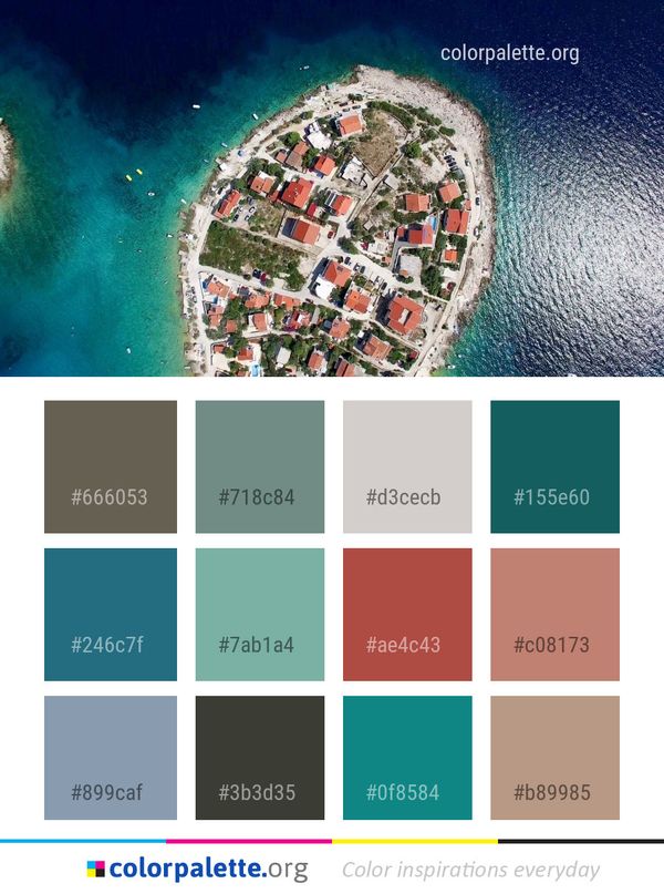 Aerial Photography Water Bird's Eye View Color Palette