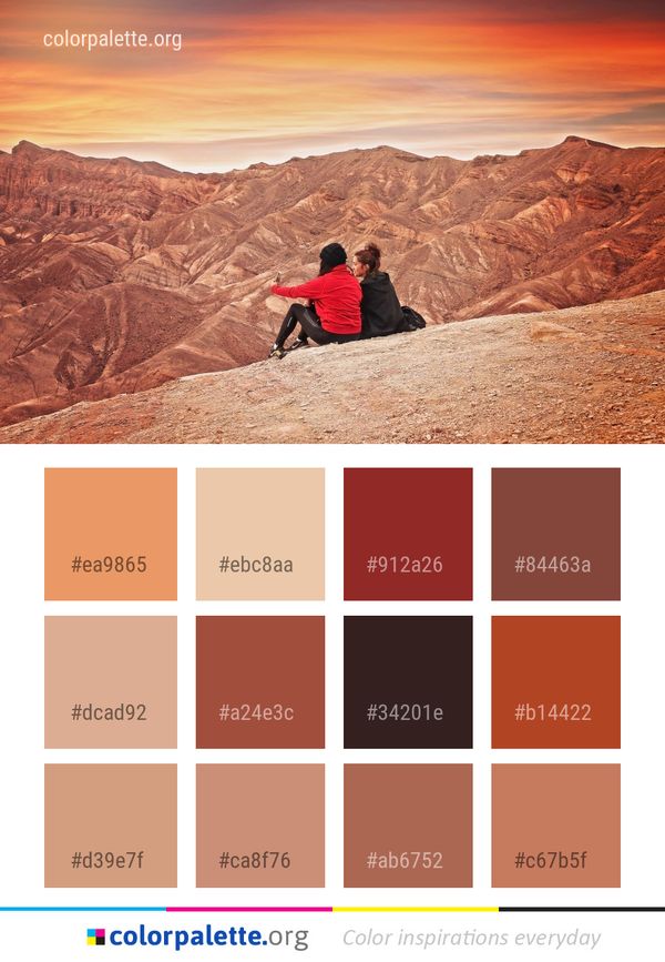 Badlands Sky Mountainous Landforms Color Palette