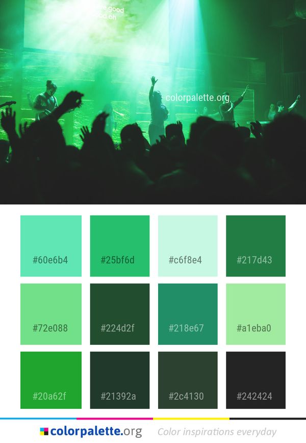 Green Concert Entertainment Color Palette