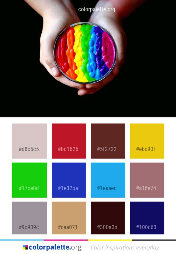 Hand Sphere Finger Color Palette