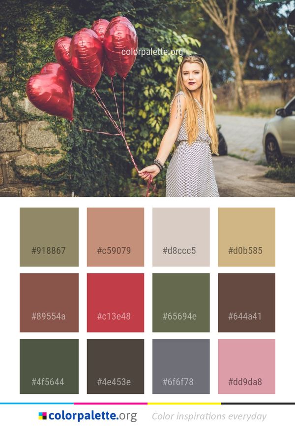 Red Girl Photography Color Palette