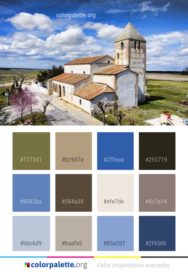 Sky Cloud Church Color Palette