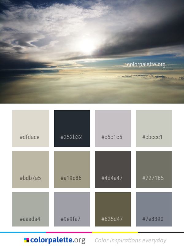 Sky Cloud Horizon Color Palette