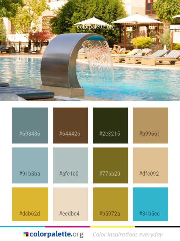 Water Swimming Pool Leisure Color Palette