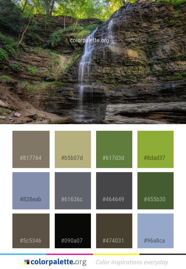 Waterfall Nature Reserve Color Palette