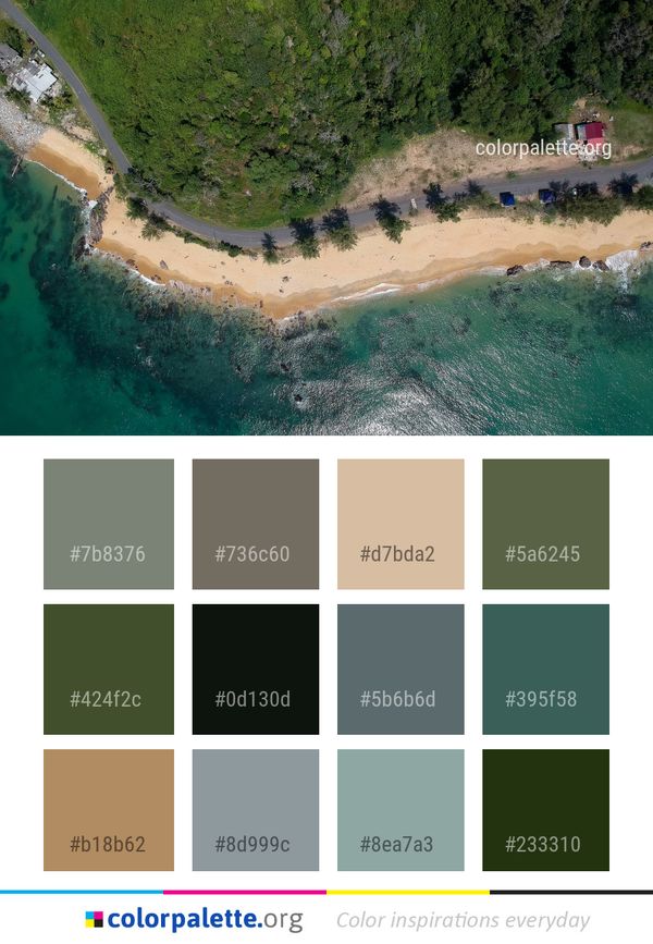 Aerial Photography Water Resources Color Palette