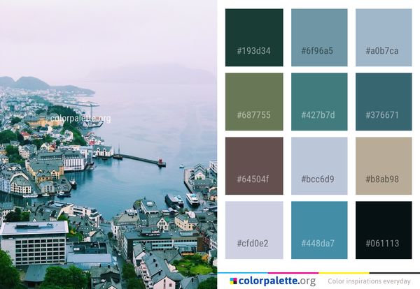 City Cityscape Sky Color Palette