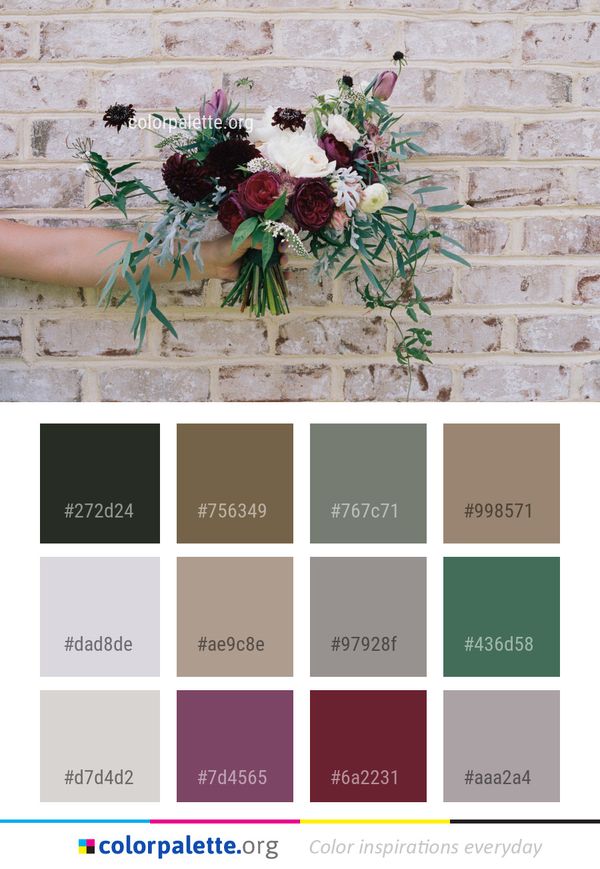 Flower Arranging Bouquet Color Palette