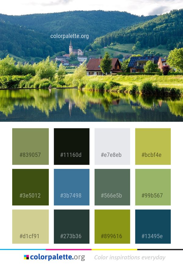 Reflection Nature Green Color Palette