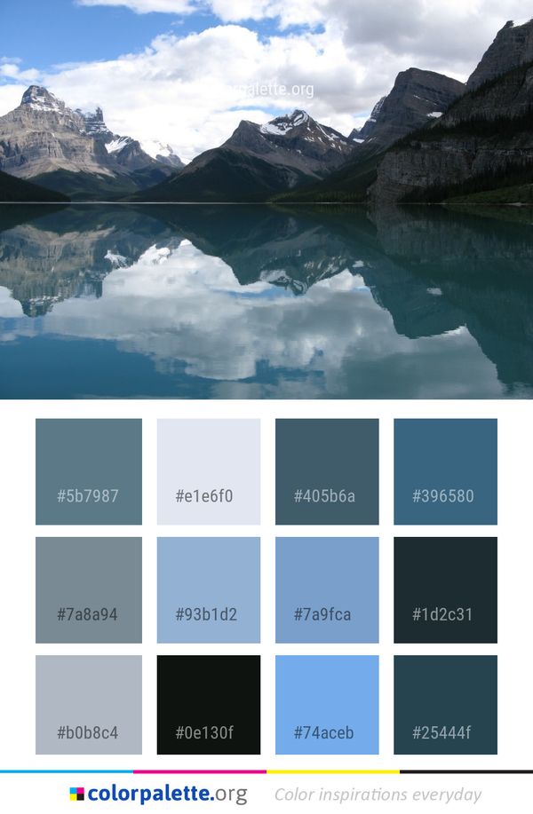 Reflection Nature Wilderness Color Palette