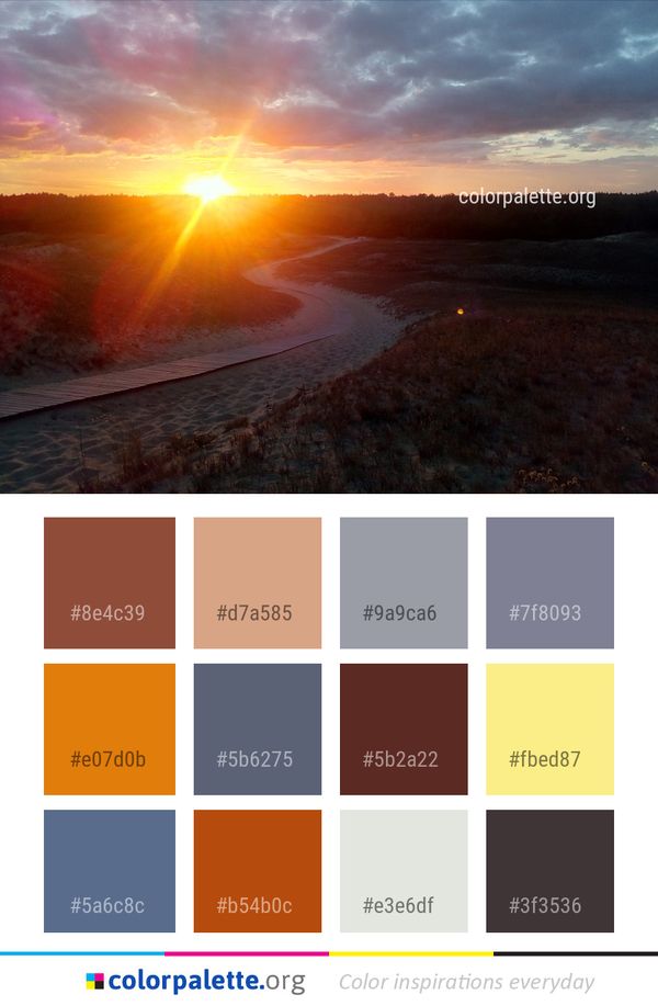 Sky Horizon Sunrise Color Palette