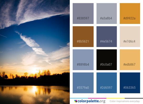 Sky Reflection Water Color Palette